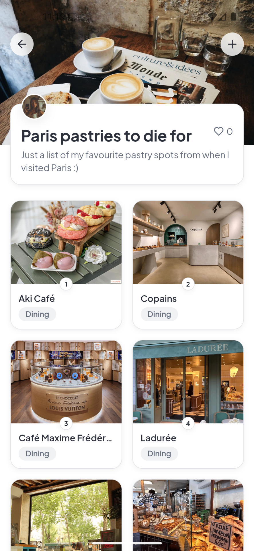 Packed app Letterboxd-style curated travel lists for restaurants and cafes